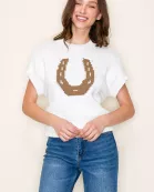 WESTERN HORSESHOE VEST SWEATER
