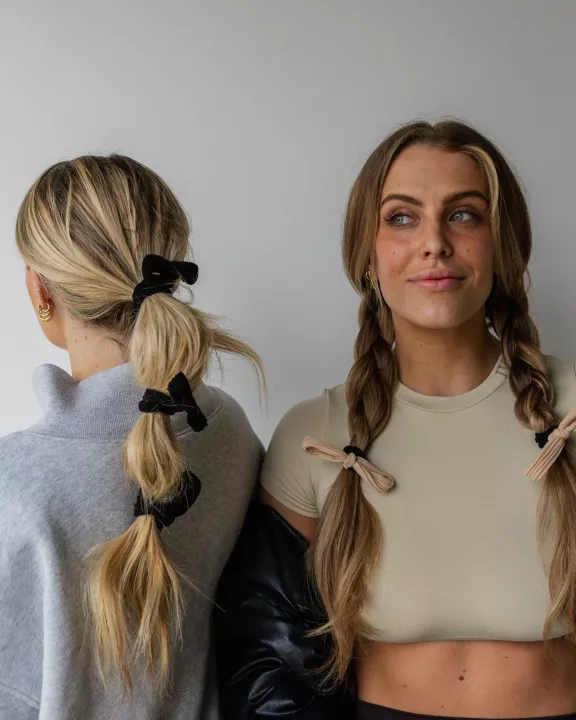 OVERSIZED BOW SLICK BACK PONYTAILS (PACK OF 3)