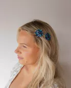 GEMSTONE FLOWER CLIPS