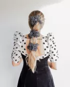 HEART CHARM SCRUNCHIE ( 2 COLORS )