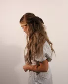 BROWN GLITTER SLOUCHY BOW