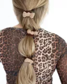 TWO TONED BOW SLICK BACK PONYTAILS (PACK OF 3)