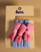 TWO TONED BOW SLICK BACK PONYTAILS (PACK OF 3)