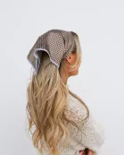 BROWN PLAID BANDANA