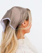 BROWN PLAID BANDANA
