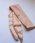 PINK PLAID HAIR SCARF