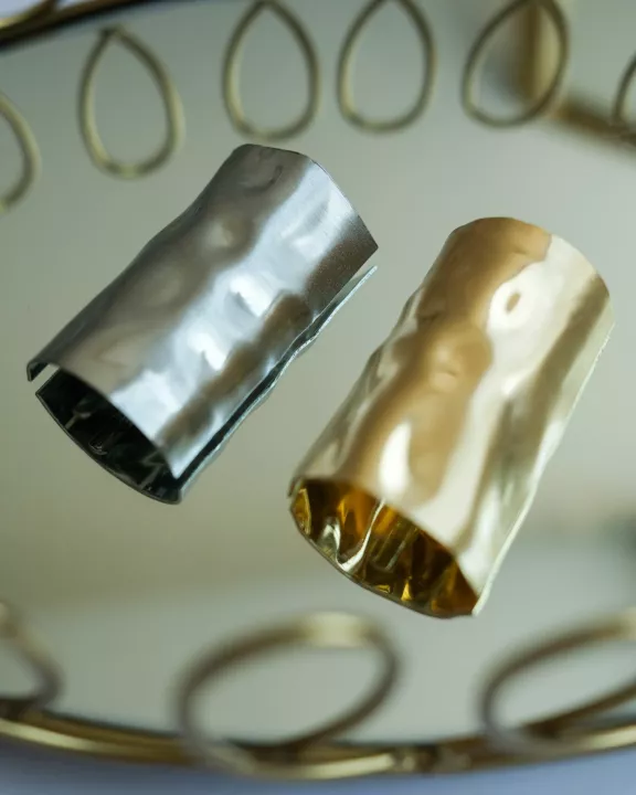 OVERSIZED PONYTAIL CUFF ( GOLD + SILVER )