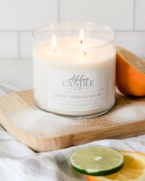 Exotic Citrus and Sugar 3-Wick Soy Candles