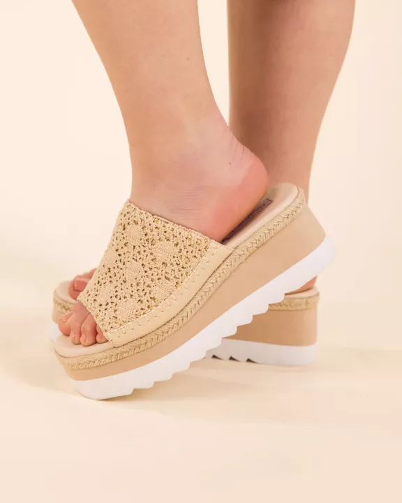 Ophelia Platform Sandal in Beige (12 pack)