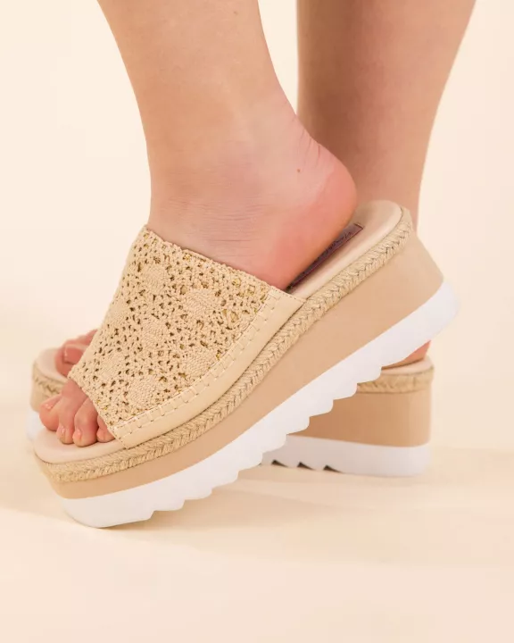 Ophelia Platform Sandal in Beige (12 pack)