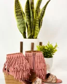True Fringe Wedge in Blush