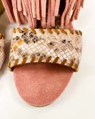 True Fringe Wedge in Blush