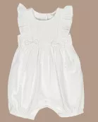 Chantilly Swiss Dot Romper with Cap