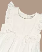 Chantilly Swiss Dot Romper with Cap