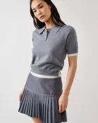 MAS3275 CONTRAST EDGE POLO SWEATER W/SHORT SLEEVE
