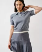MAS3275 CONTRAST EDGE POLO SWEATER W/SHORT SLEEVE