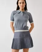 MAS3275 CONTRAST EDGE POLO SWEATER W/SHORT SLEEVE