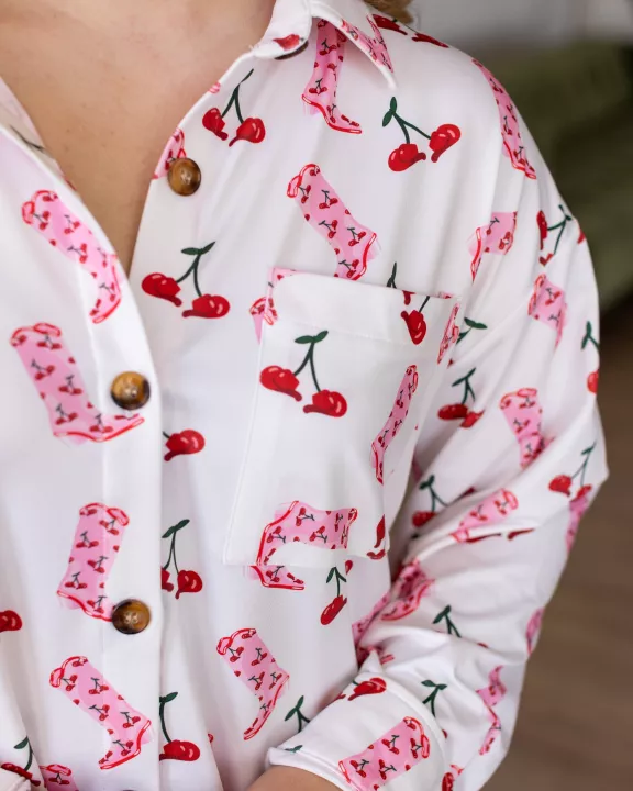CHERRY COWGIRL LOUNGE SET