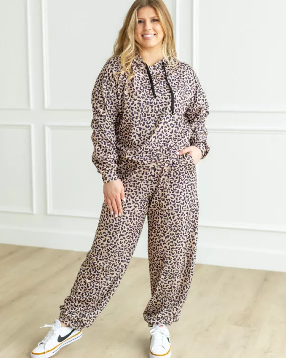 LEOPARD HOODIE JOGGER SET