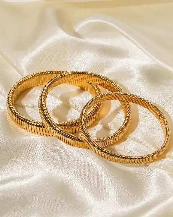 Flex 18k Gold Plated Mesh Bracelet