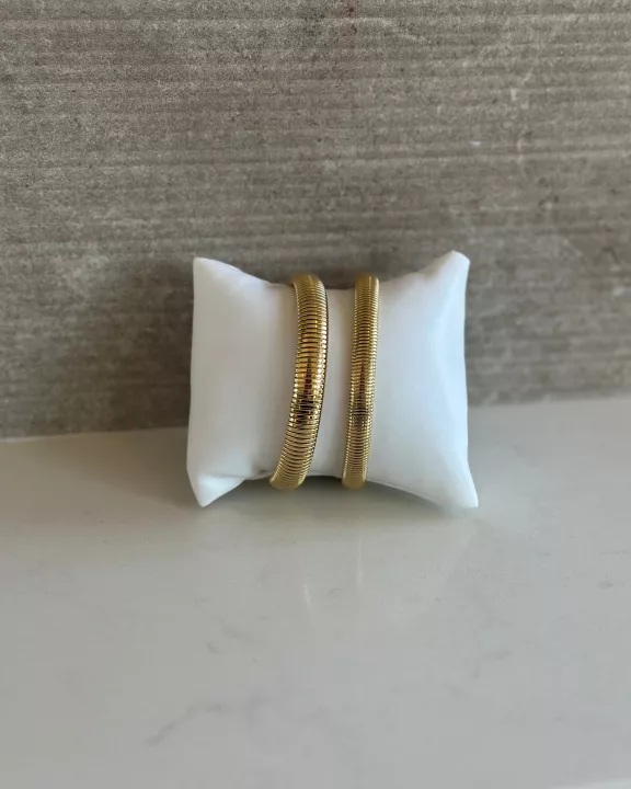 Flex 18k Gold Plated Mesh Bracelet