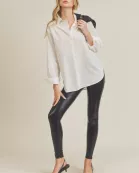 Glossy Faux Leather Leggings