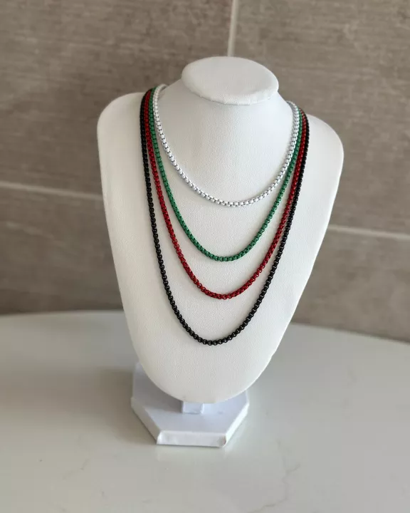 FALL MINI BOX CHAIN NECKLACE
