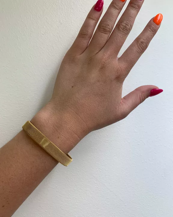 Gabbi 18k Gold Plated Mesh Bracelet