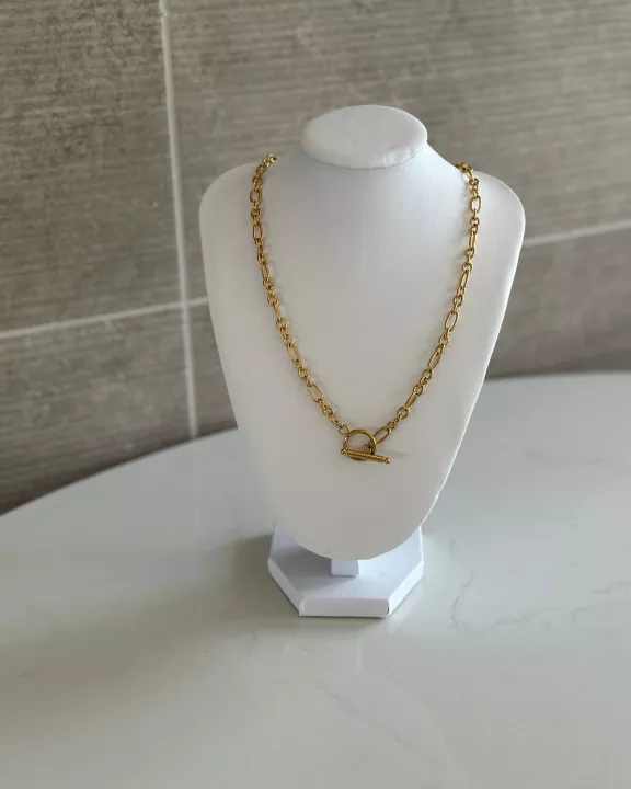 Punky Toggle 18k Gold Plate Necklace