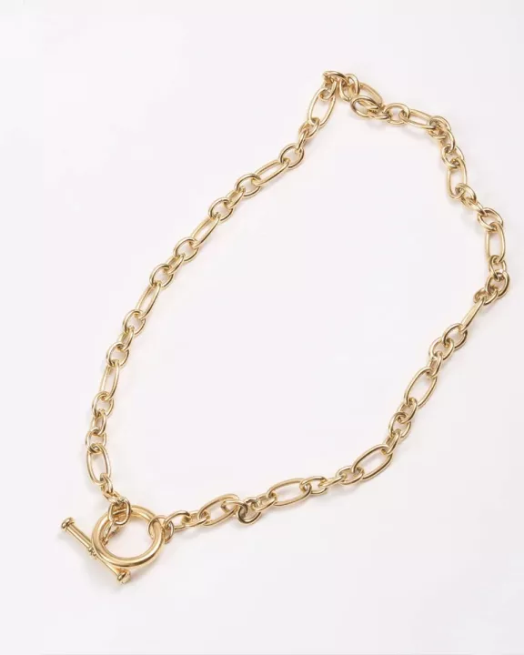 Punky Toggle 18k Gold Plate Necklace