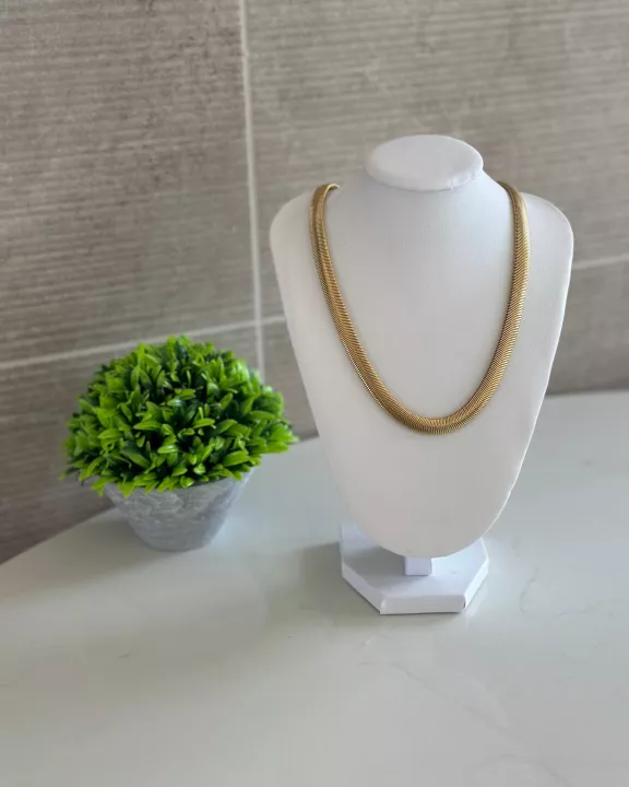 Herringbone Waterproof Stainless Steel Necklace