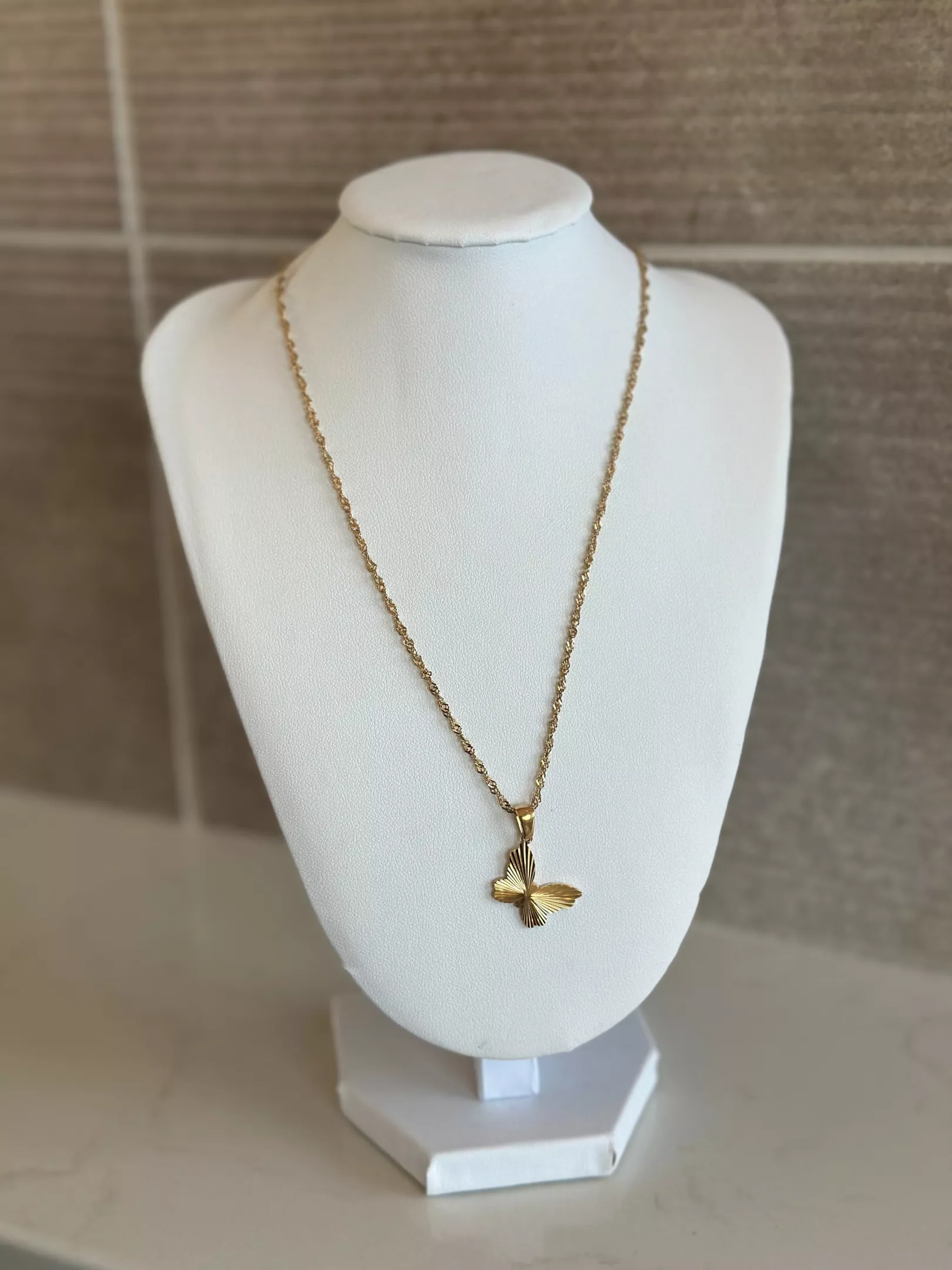 Butterfly 18k Gold Plated Necklace