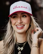 Blessed (Cursive) Wholesale Two-Toned Vintage Hat