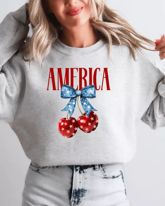 America Cherries Graphic Crew