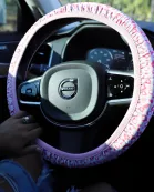 Pink Leopard Steering Wheel Cover