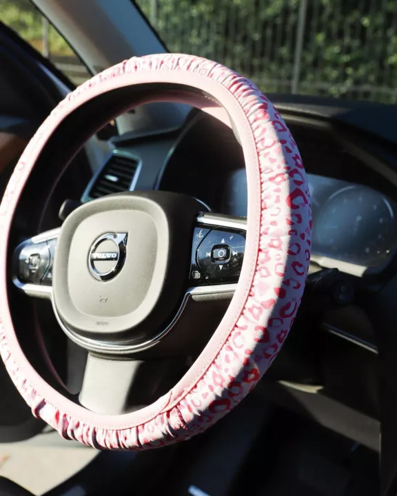 Pink Leopard Steering Wheel Cover