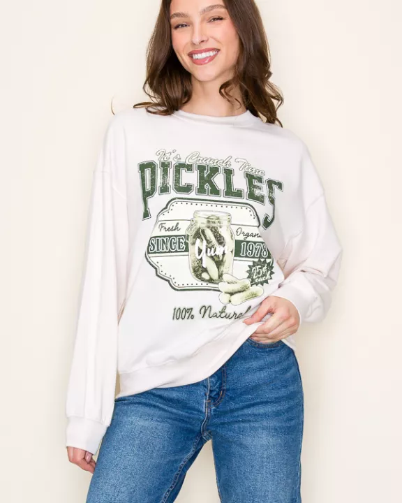 Premium wash Pickles graphic sweatshirt