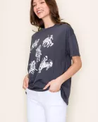 Five Cowboys Silhouette Graphic Top