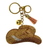 Cowboy Hat Crystal Keychains