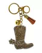 Cowboy Boots Crystal Keychain