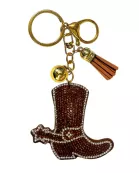 Cowboy Boots Crystal Keychain