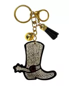 Cowboy Boots Crystal Keychain