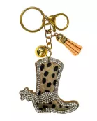 Cowboy Boots Crystal Keychain