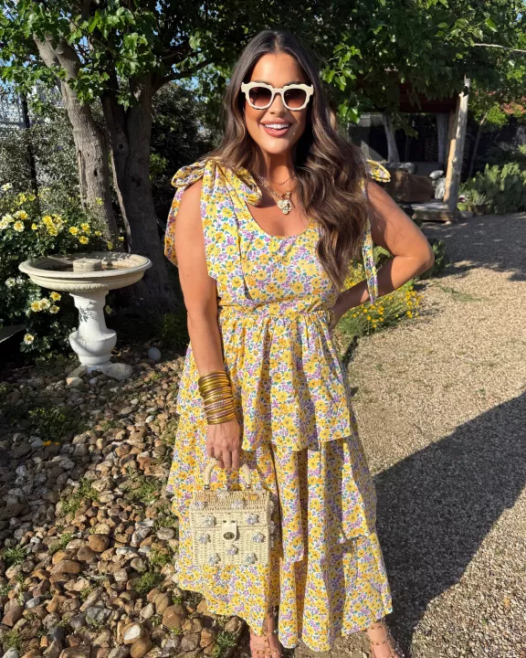Drew Tiered Midi Dress - Sunny Hunny