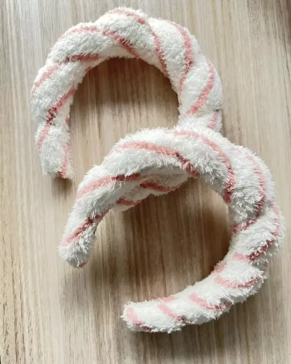 Pink Stripe Spa Headband