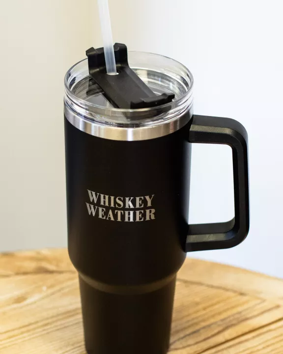 40oz Black Whiskey Weather Tumbler