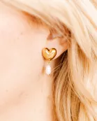 Dani Dangle Heart Earrings