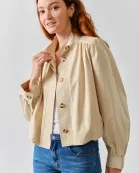 MAJ3308 SHORT BALLON TRENCH JACKET