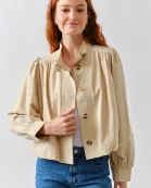 MAJ3308 SHORT BALLON TRENCH JACKET
