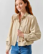 MAJ3308 SHORT BALLON TRENCH JACKET